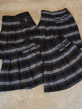 French Toast Girls Plaid Skort Skirt Bundle Size 12 School Uniform Navy Blue